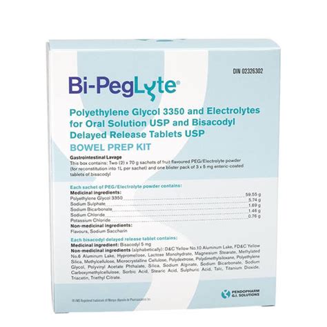 bi peglyte bowel prep kit.